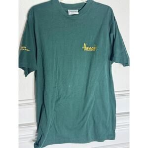 Harrods Vintage Tshirt Mens M Knightsbridge Embroidered Pullover Crewneck